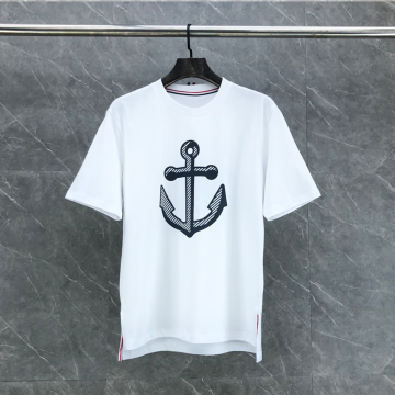 톰브라운 앵커 프린팅 반팔 티셔츠 화이트