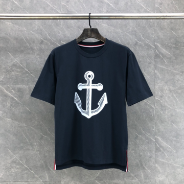 톰브라운 앵커 프린팅 반팔 티셔츠 네이비