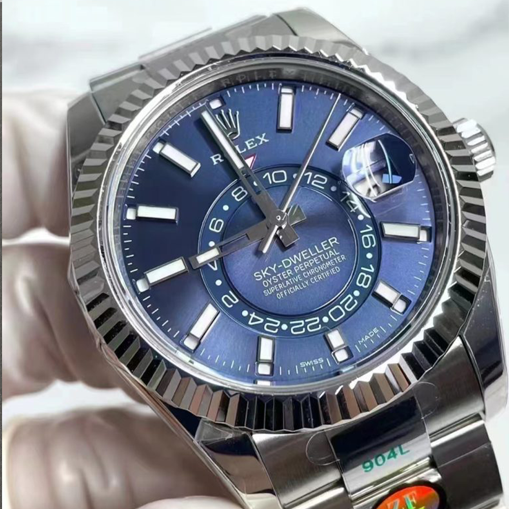 ZF공장 롤렉스 스카이드웰러 청판 다이얼 스틸 40mm 336934