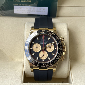 BT공장 롤렉스 데이토나 세라믹 베젤 블랙 레이싱 다이얼 옐로우 골드 금통 러버밴드 40mm 116518