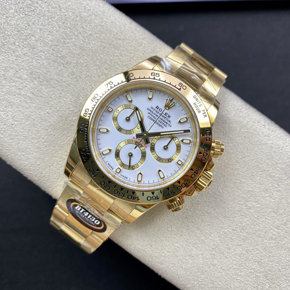 BT공장 롤렉스 데이토나 화이트 다이얼 옐로우 골드 금통 40mm 116508