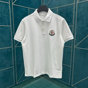 몽클레어 로고 폴로 셔츠 옵티컬 화이트