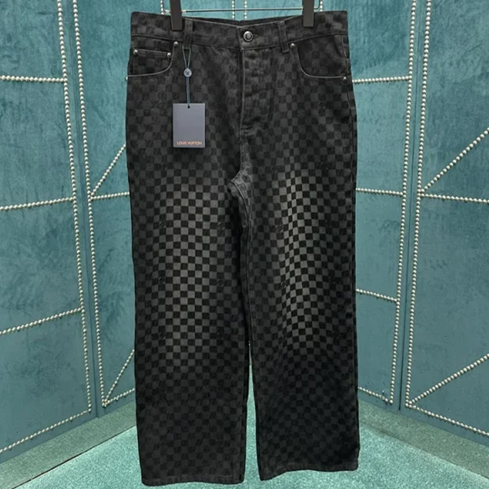 루이비통 플록 다미에 데님 트러커 팬츠