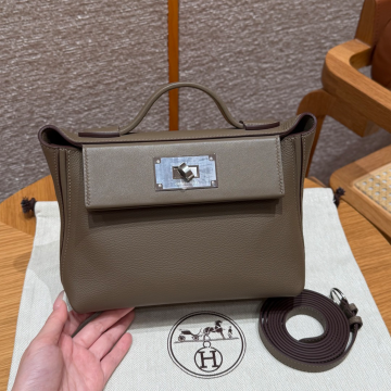 올수공 에르메스 켈리 2424 백 미니 Etoupe 에버컬러 실버 하드웨어