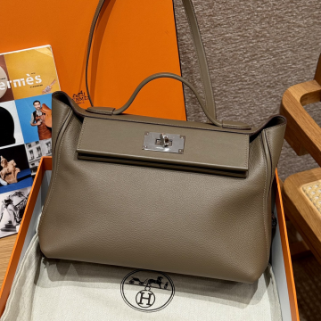 올수공 에르메스 켈리 2424 백 29 Etoupe 에버컬러 실버 하드웨어