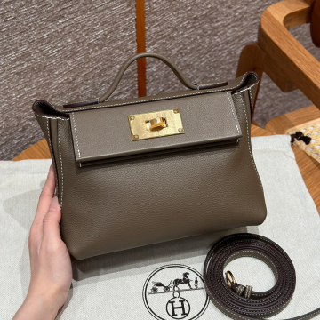 올수공 에르메스 켈리 2424 백 미니 Etoupe 에버컬러 골드 하드웨어