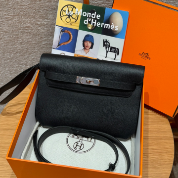 올수공 에르메스 켈리 데페슈 25 noir 엡송 실버 하드웨어