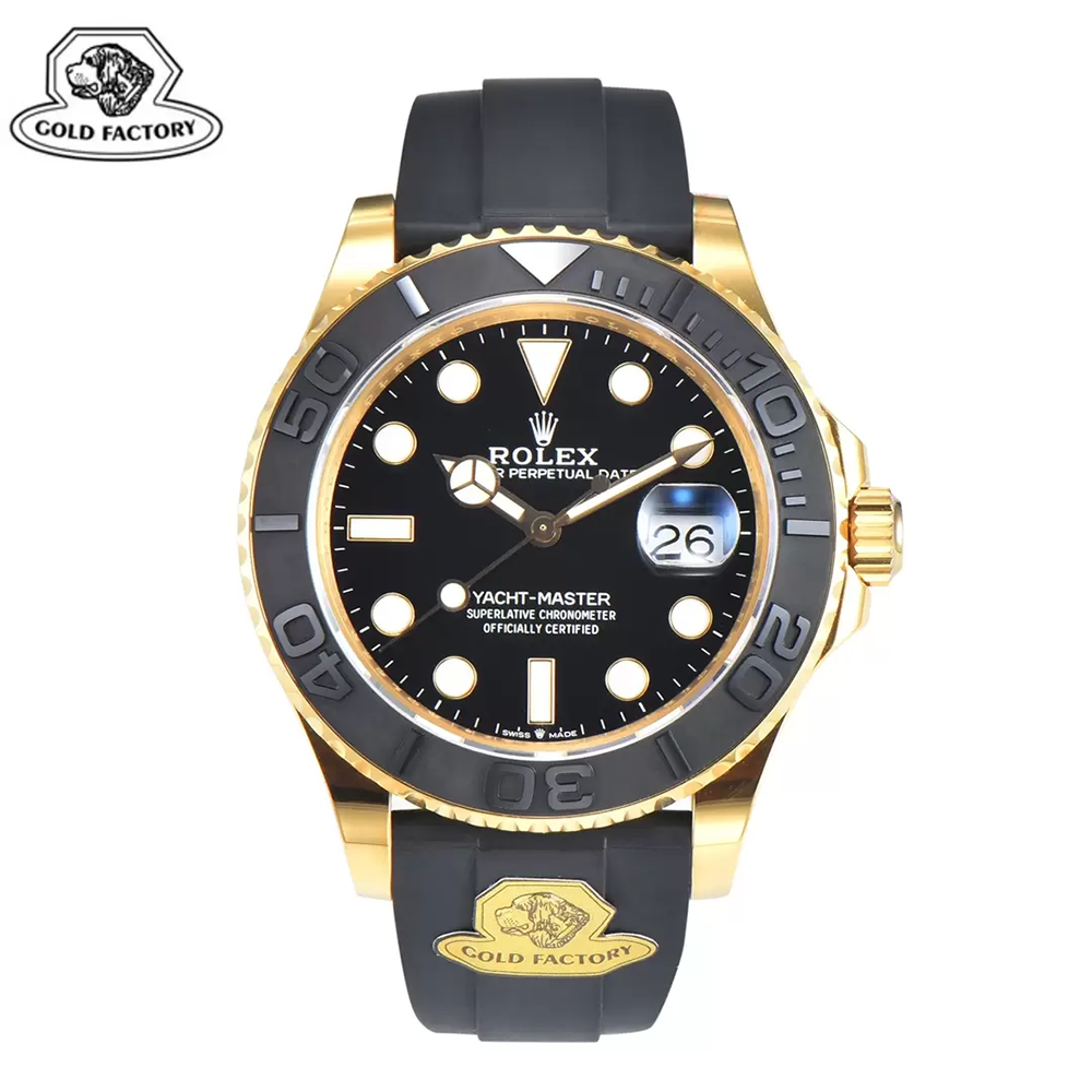 GOLD공장 롤렉스 요트 마스터 40 블랙 다이얼 옐로우 골드 금통 226658
