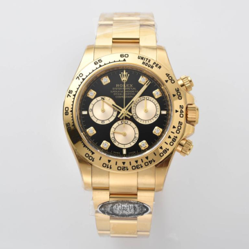 클린공장 롤렉스 데이토나 블랙 8P 다이얼 옐로우 골드 금통 126508