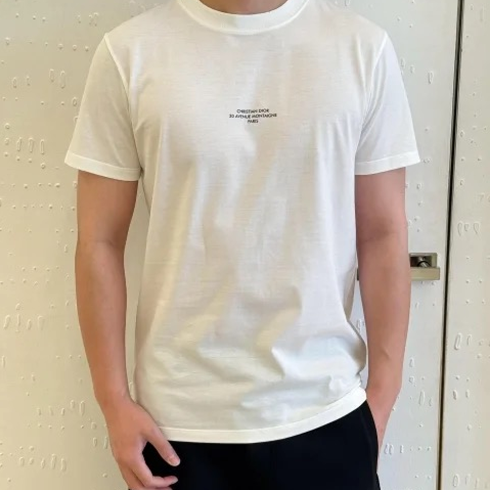 디올 30 에비뉴 프린팅 반팔 티셔츠 화이트