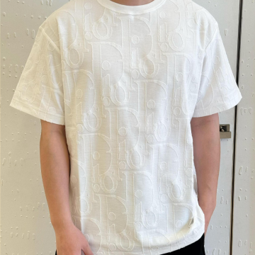 디올 오블리크 필 쿠페 반팔 티셔츠 화이트