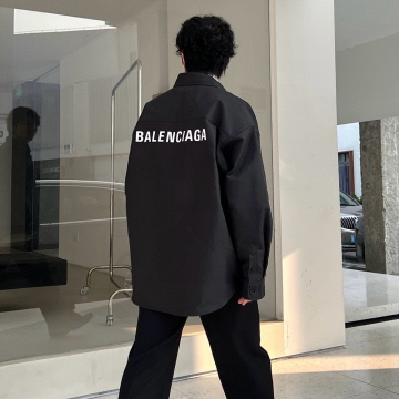 발렌시아가 오버사이즈 셔츠 블랙