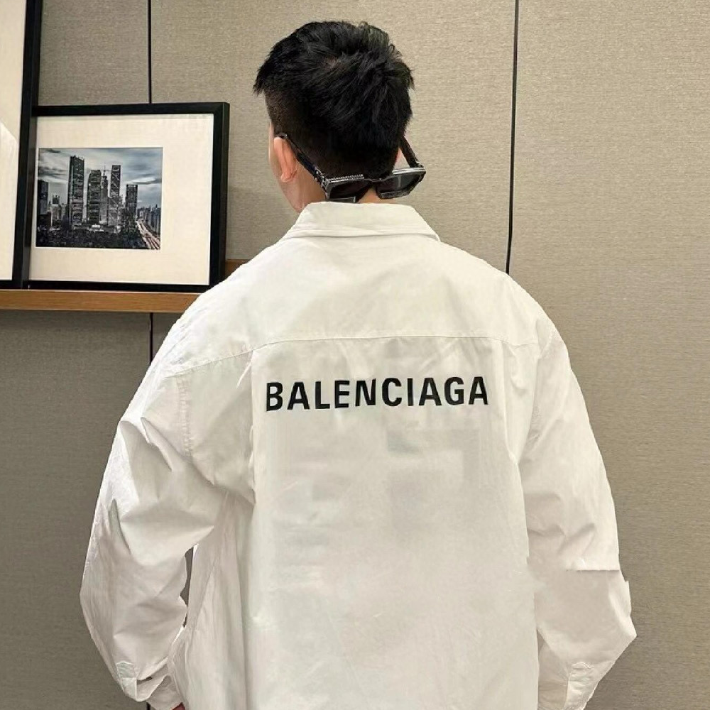 발렌시아가 오버사이즈 셔츠 화이트