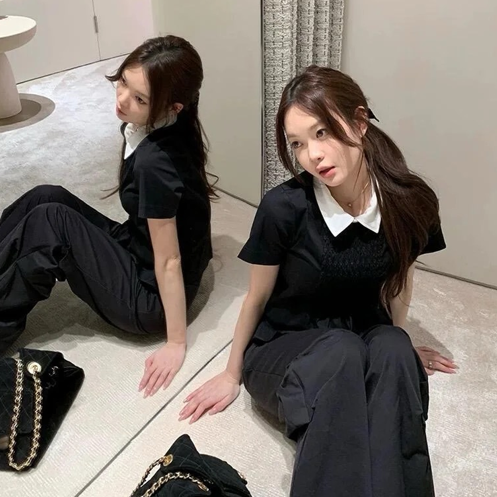 샤넬 25SS CC 폴로 반팔 티셔츠 블랙