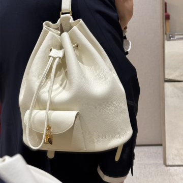 로로피아나 엑스트라 드로스트링 백팩 L27 화이트 금장