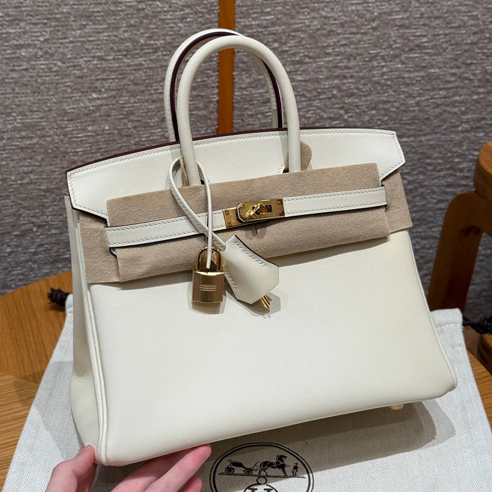 올수공 에르메스 버킨 25 nata 스위프트 가죽 골드 하드웨어