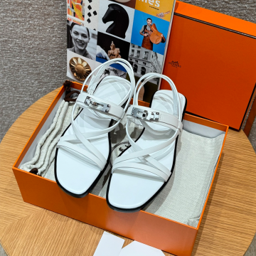 올수공 에르메스 Kelly June 샌들 blanc 카프스킨