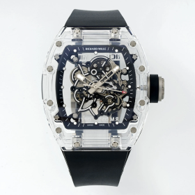 소닉공장 리차드밀 부바왓슨 크리스탈 케이스 블랙 러버밴드 RM-055