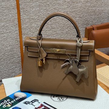 올수공 에르메스 켈리 32 Alezan 토고 가죽 골드 하드웨어