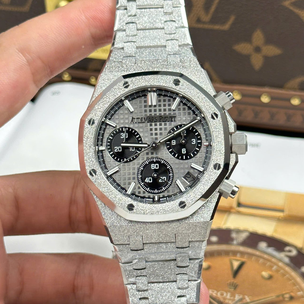 APS공장 오데마피게 로얄오크 크로노그래프 그레이 다이얼 프로스트 골드 41mm 26240