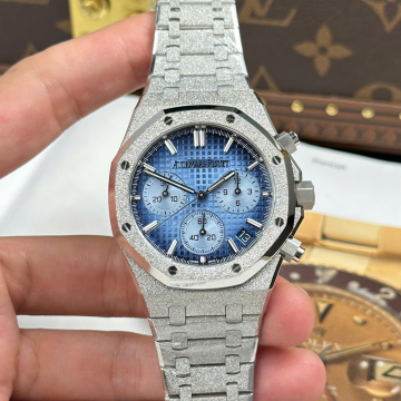 APS공장 오데마피게 로얄오크 크로노그래프 블루 다이얼 프로스트 골드 41mm 26240