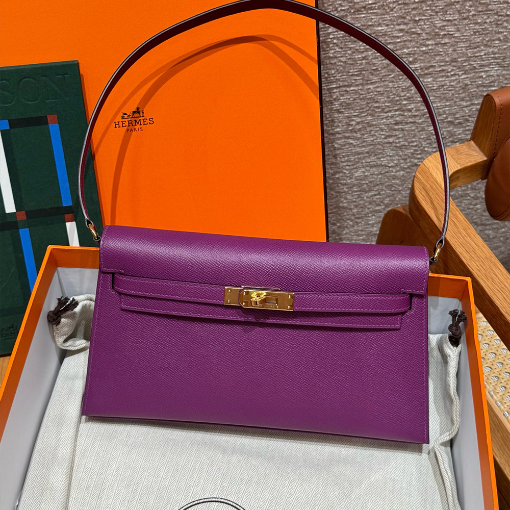 올수공 에르메스 켈리 엘란 Anemone 엡송 가죽 골드 하드웨어