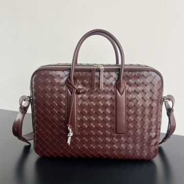 보테가베네타 25SS 겟어웨이 브리프케이스 버건디 766361