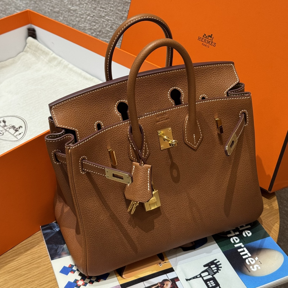 올수공 에르메스 버킨 25 Gold 바레니아 가죽 골드 하드웨어