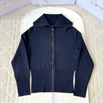 최고퀄 디올 리버서블 가디건 네이비 캐시미어 블렌드 니트