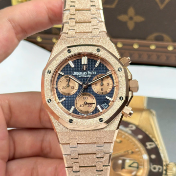 APS공장 오데마피게 로얄오크 크로노그래프 블루 다이얼 프로스트 로즈골드 금통 41mm 26240