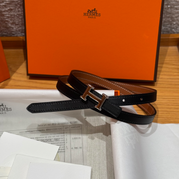 에르메스 H 버클 블랙 & 브라운 양면 벨트