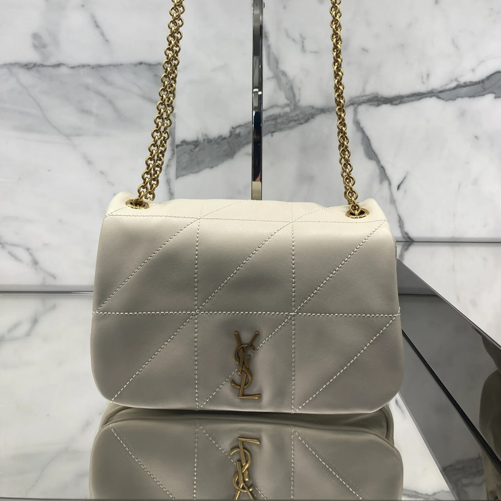 최고퀄 생로랑 제이미 미니 체인 숄더백 밀크 화이트 766754