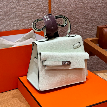 올수공 에르메스 켈리 디스오더 Vert Fizz 엡송 가죽 실버 하드웨어