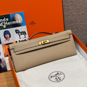 올수공 에르메스 켈리 컷 Trench 엡송 가죽 골드 하드웨어