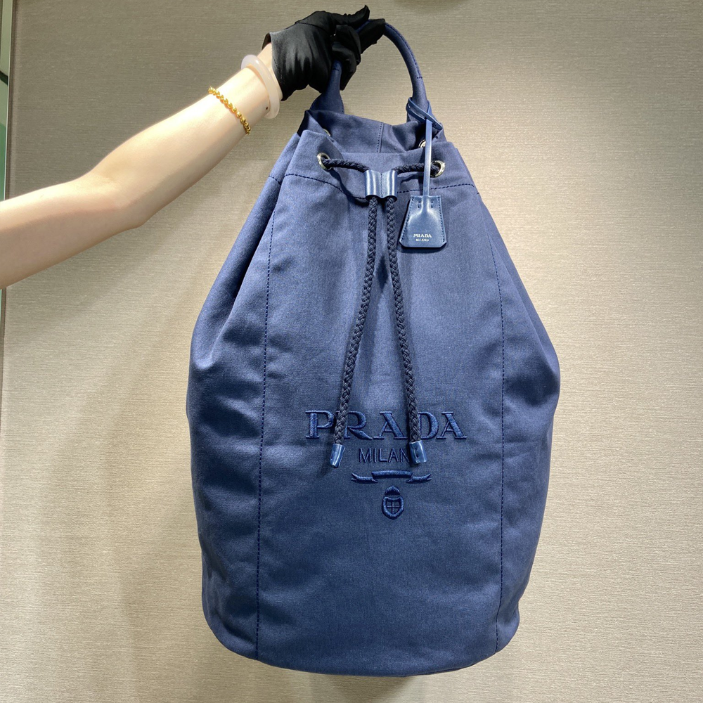 최고퀄 프라다 캔버스 드로스트링 더플백 네이비 2VY011 2CYA F0216 V OOO