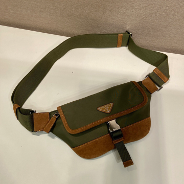 최고퀄 프라다 리나일론 스웨이드 벨트백 2VH176