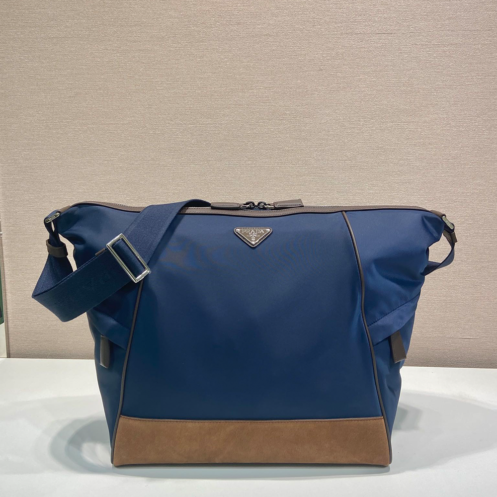 최고퀄 프라다 리나일론 및 가죽 숄더백 네이비 2VH180