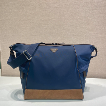 최고퀄 프라다 리나일론 및 가죽 숄더백 네이비 2VH180